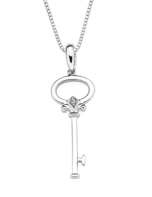 Key Pendant In Sterling Silver