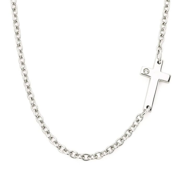 Sterling Silver Sideways Cross
