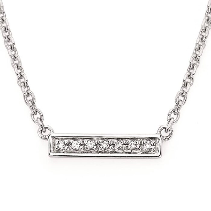 Small Diamond Bar Pendant