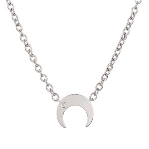 Silver Half Moon Necklace