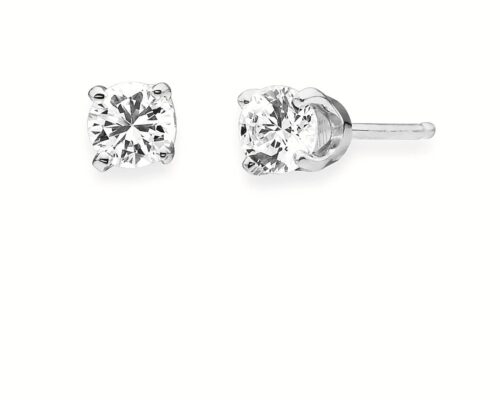 Half Carat Diamond Stud Earrings