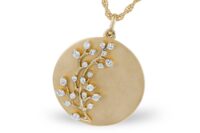 Diamond Branch Disc Pendant Diamond Branch Disc Pendant