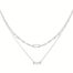 Diamond Double Tier Necklace in Sterling Silver
