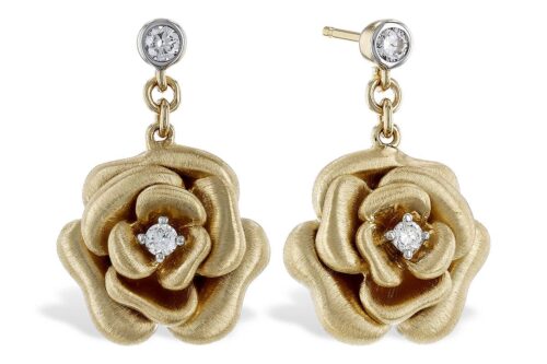Diamond Flower Earrings
