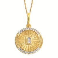 Diamond Medallion Pendant and Chain