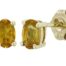 Oval Citrine Stud Earrings