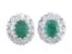 Emerald and Diamond Stud Earrings
