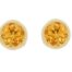 Round Citrine Stud Earrings