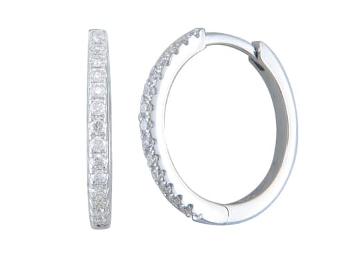 Diamond Hinged Hoop Earrings