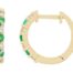 Emerald and Diamond Hoops