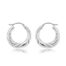 Fancy Twist Tapered Hoop Earrings
