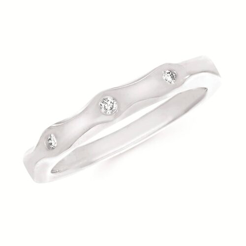Flush Set Diamond Geometric Band