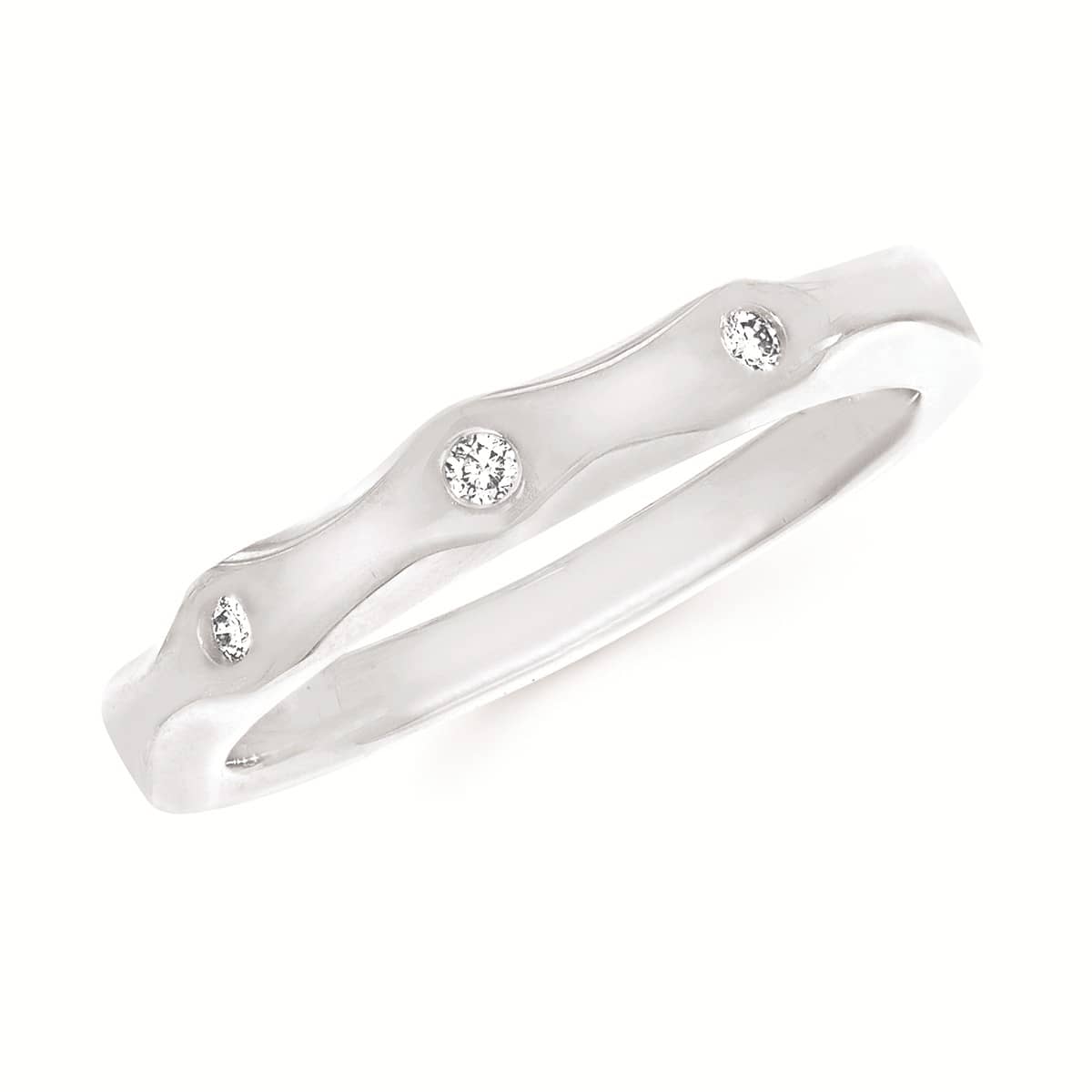Flush Set Diamond Geometric Band Flush Set Diamond Geometric Band