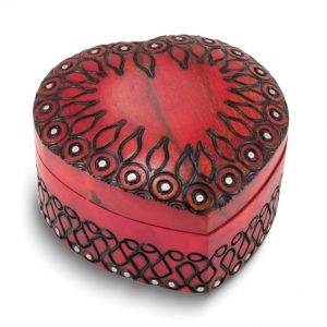 Wooden Heart Box