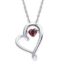 Garnet Heart Necklace