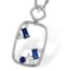Geometric Sapphire and Diamond Necklace