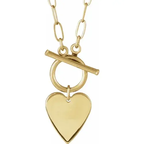 Gold Heart Toggle Necklace