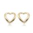 Gold Open Heart Earrings