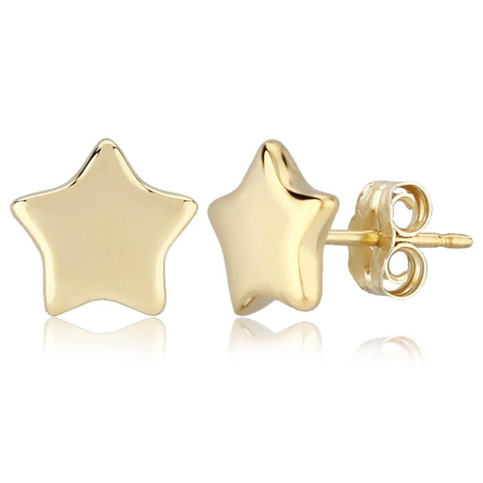Gold Star Stud Earrings