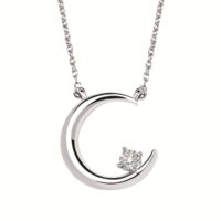 Half Moon Diamond Pendant
