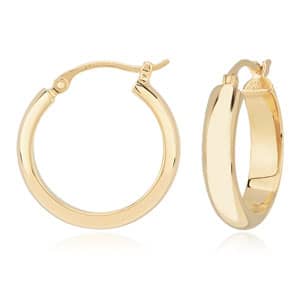Half Round Tube Hoop Earring