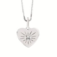 Heart Starburst Diamond Necklace