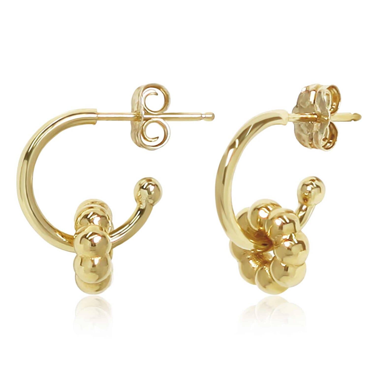 J Hoop With Beaded Rondelle Earrings 1 J Hoop with Beaded Rondelle Earrings