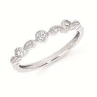 Leaf Bezel Set Diamond Ring