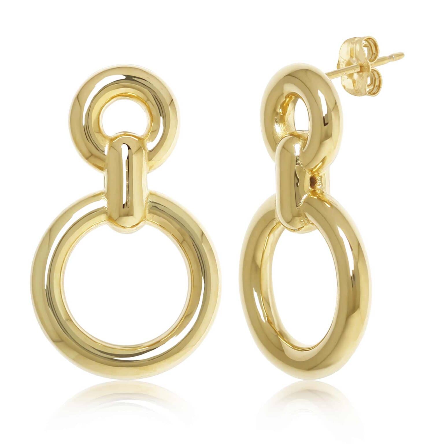 Linked Double Donut Earrings