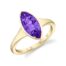 Marquise Amethyst Solitaire Ring