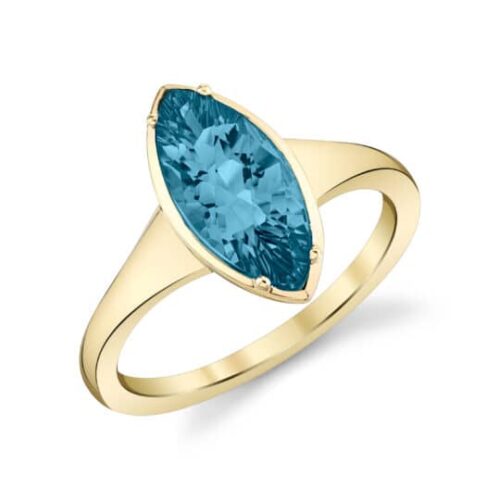 Marquise London Blue Topaz Ring