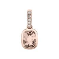 Morganite 14kt Rose Gold Pendant with Diamonds