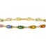 Multicolored Sapphire and Diamond Line Bracelet