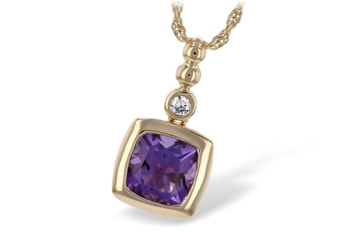 Amethyst and Diamond Necklace