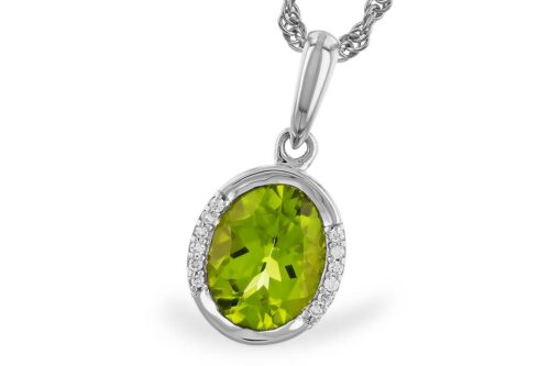 Peridot and Diamond Necklace