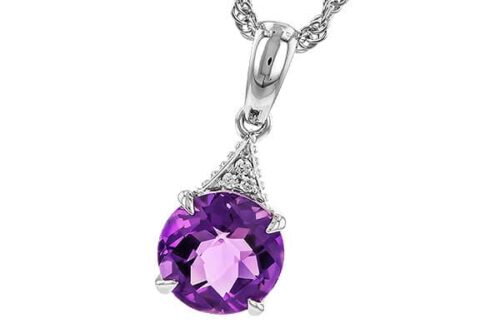 Amethyst and Diamond Necklace