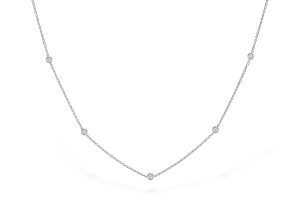Diamond Stationary Necklace in 14 Karat White Gold
