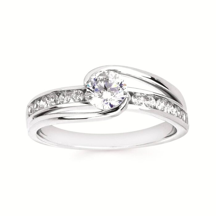 Channel Set Engagement Ring