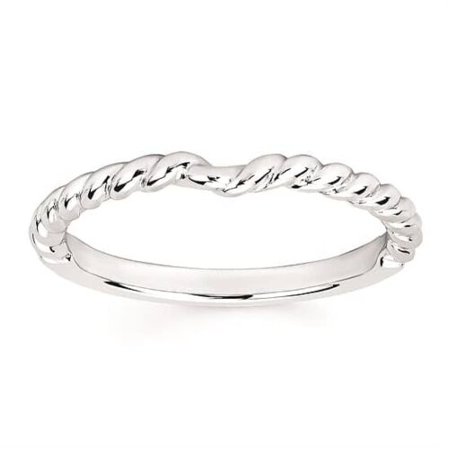 White Gold Twisted Ring