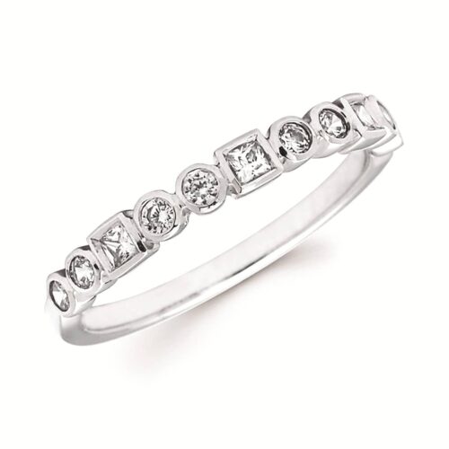 Various Shaped Diamond Stackable Band