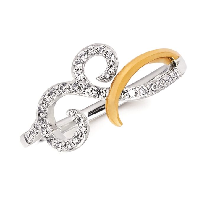 Two Tone Diamond Fashion Ring