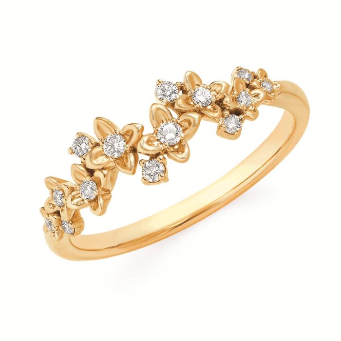 Diamond Flower Fashion Ring