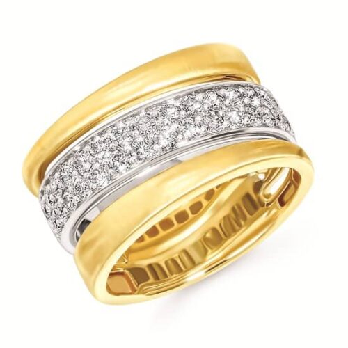 Two Tone Diamond Fashion Ring