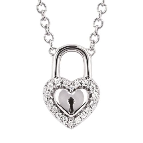 Heart Lock Diamond Necklace