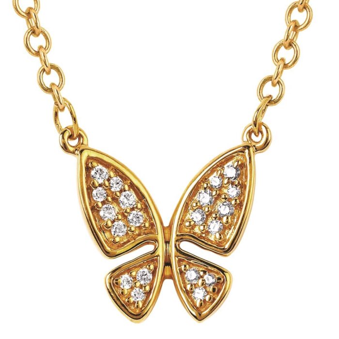 Diamond Butterfly Necklace