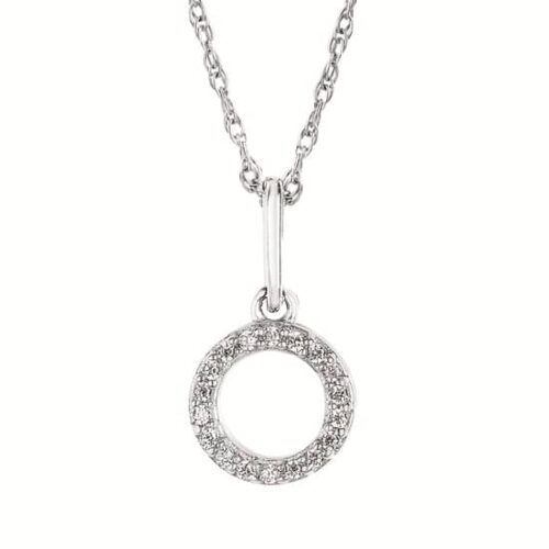 Diamond O Pendant