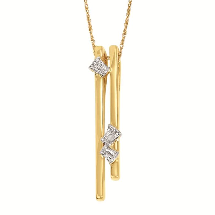 Double Stick Diamond Pendant