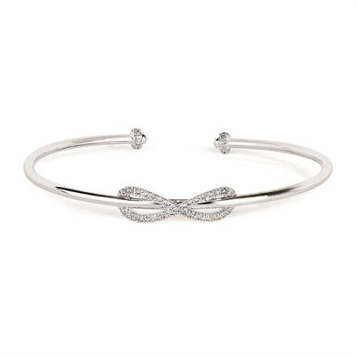 Diamond Open Bangle Bracelet