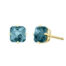 Octagonal London Blue Topaz's Earrings