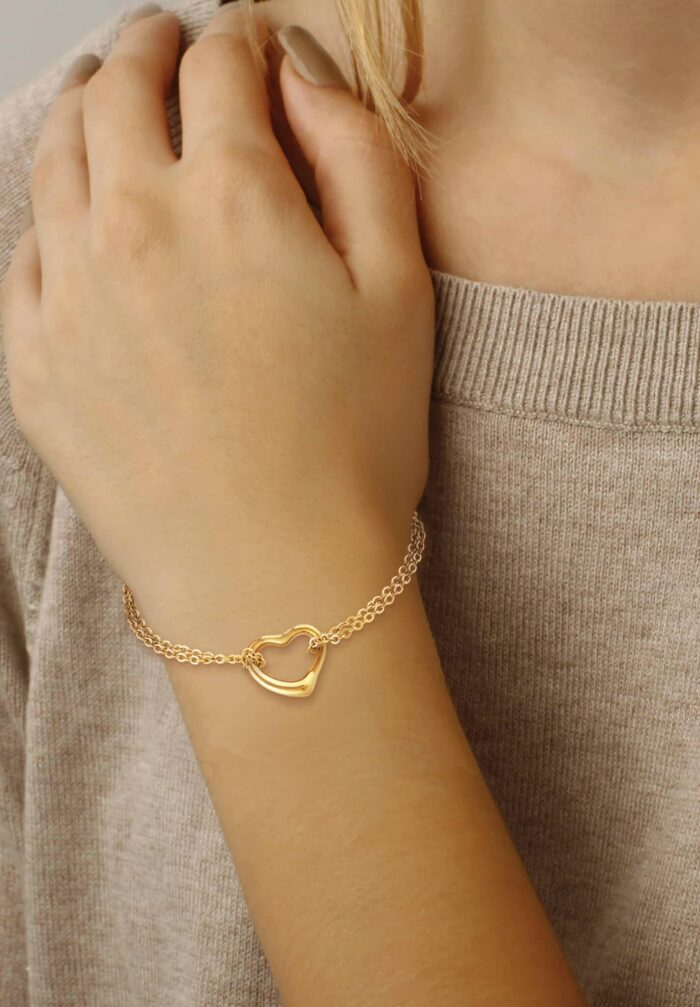 Yellow Gold Heart Bracelet